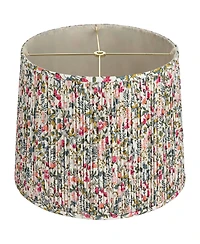Springcrest Sally Slant Print Lamp Shade Replacement Meadow Pleated Floral Spider Harp Finial