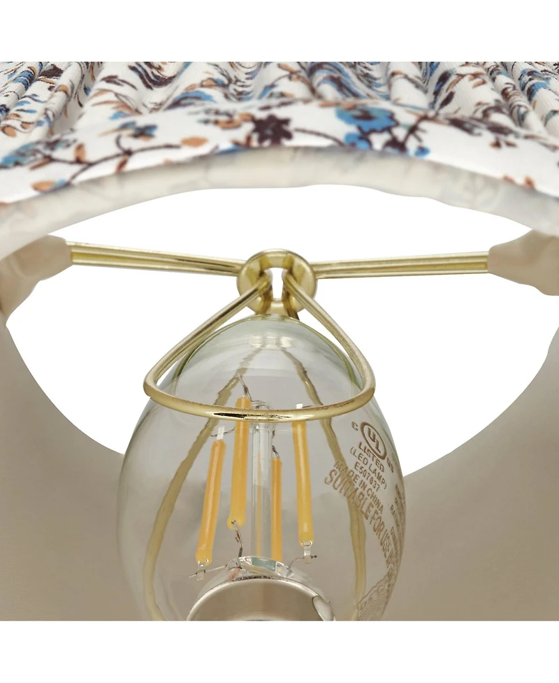 Springcrest Nelle 3 1/2" Top x " Bottom x 5" High x 5" Slant Print Lamp Shade Replacement Set of Floral Clip On Candelabra