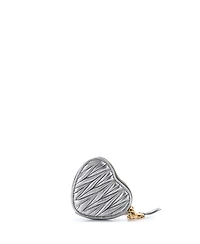 Pre-Owned Miu Miu Heart Chain Coin Purse Matelasse Leather