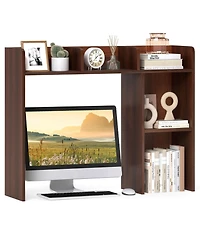 Sugift 3-Tier Multipurpose Desk Bookshelf with 4 Shelves