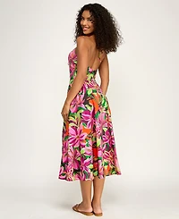Katia Rae Juniors' Printed Halter Midi Dress