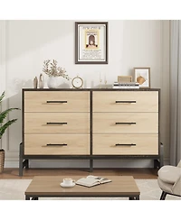 gaomon 6 Dresser for Bedroom, 52 inch Wide Drawer with Large Storage Space