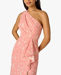 Adrianna Papell Petite One-Shoulder Ball Gown Dress
