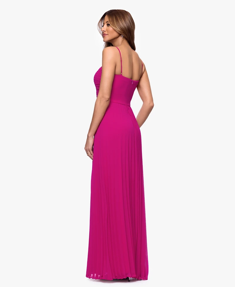 Xscape Women's Sleeveless Square Neck Gown