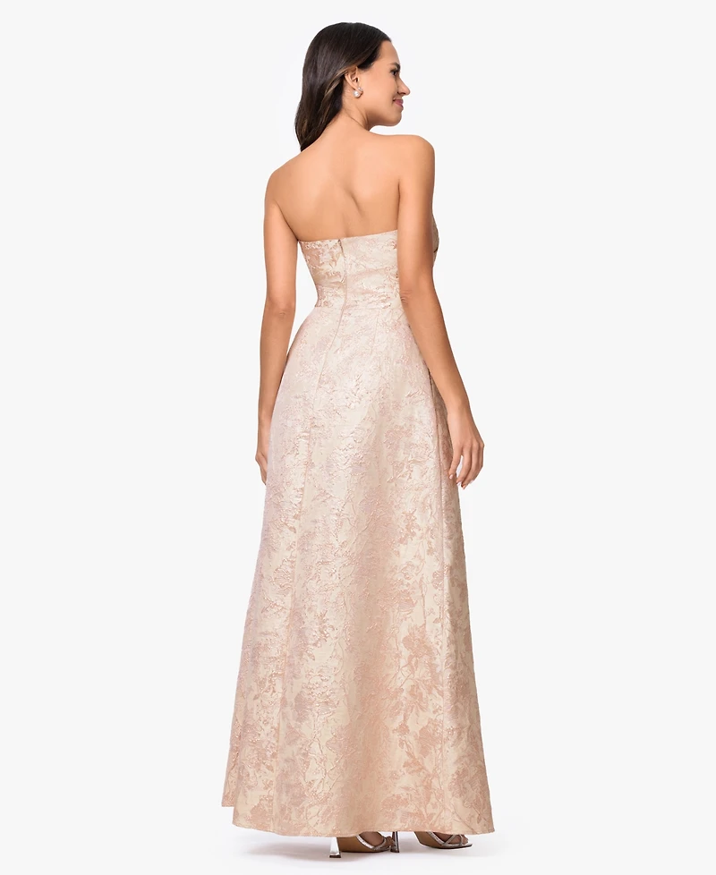 Xscape Women's Strapless Brocade Gown