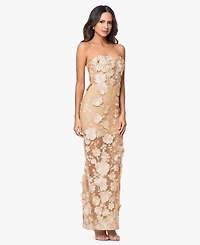 Xscape Women's Sleeveless Strapless Gown