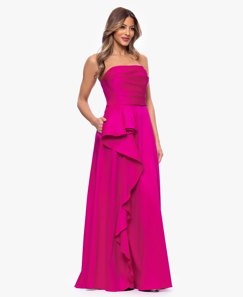 Xscape Women's Sleeveless Strapless Gown