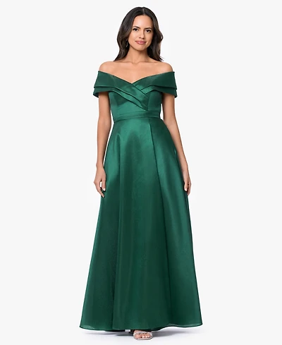 Xscape Women's Off-The-Shoulder Sweetheart Neck Ball Gown