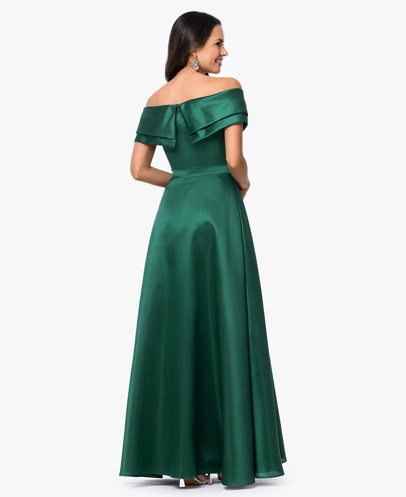 Xscape Women's Off-The-Shoulder Sweetheart Neck Ball Gown