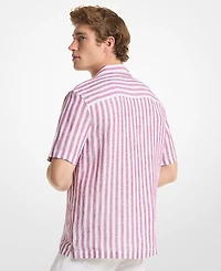 Michael Kors Men's Striped Camp-Collar Shirt