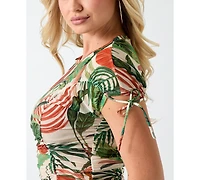 Guess Women's Short-Sleeve Amaya Shirred Top