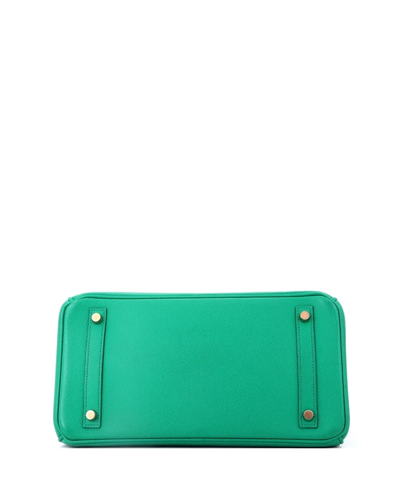 Pre-Owned HERMES Birkin 30 Handbag Green Epsom with Gold Hardware