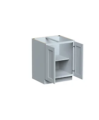 Boyel Living W27" Dove Full Height Door Base Cabinet with Full Overlay Hdf Door and Dovetail Drawer