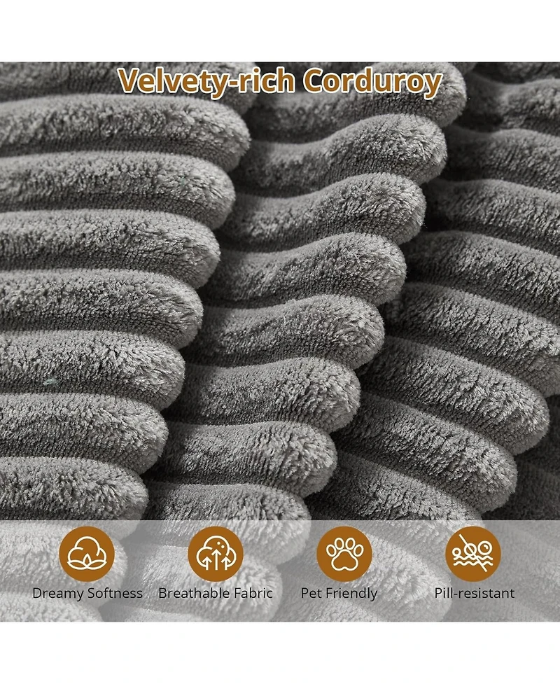 gaomon 106-Inch Modular Sectional Couch with L-Shape- Modern Corduroy Loveseat