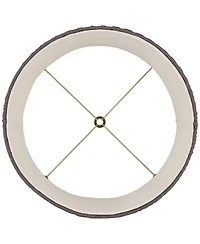 Springcrest 13" Top x 14" Bottom x 10" High x 10" Slant Lamp Shade Replacement Medium Sierra Drum Softback Washer Harp Finial