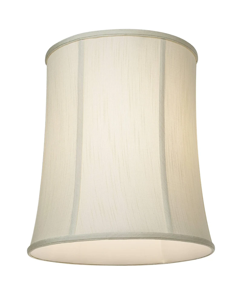 Springcrest Imperial Shade Set of 2 Tall Drum Lamp Shades Cream Medium 12" Top x 14" Bottom x 16" High Spider with Harp and Finial Fitting