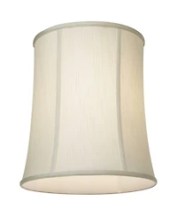 Springcrest Imperial Shade Set of 2 Tall Drum Lamp Shades Cream Medium 12" Top x 14" Bottom x 16" High Spider with Harp and Finial Fitting