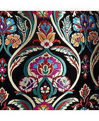 Springcrest Set of 2 Drum Print Lamp Shades Bohemian Medium 15" Top x 15" Bottom x 11" High Spider Harp Finial Fitting