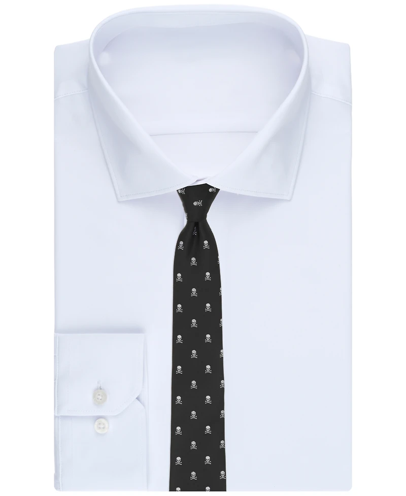Bar Iii Men's Cross-Bone Solid Skinny Tie, Macy's Exclusive