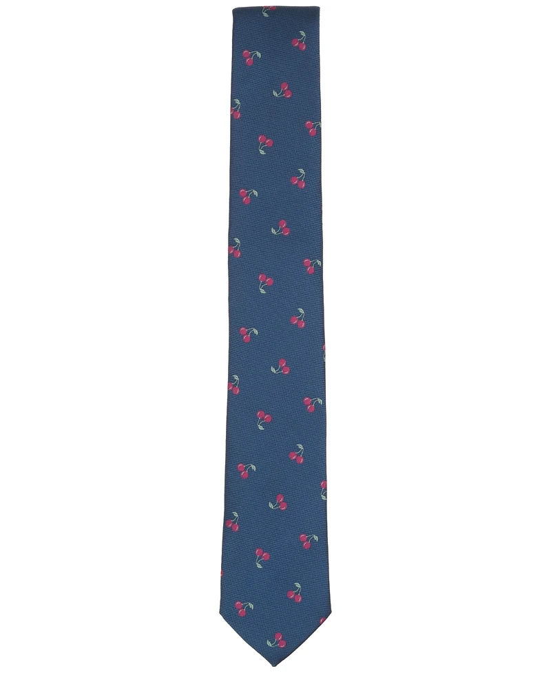 Bar Iii Men's Skinny-Fit Cherry Neat Tie, Macy's Exclusive