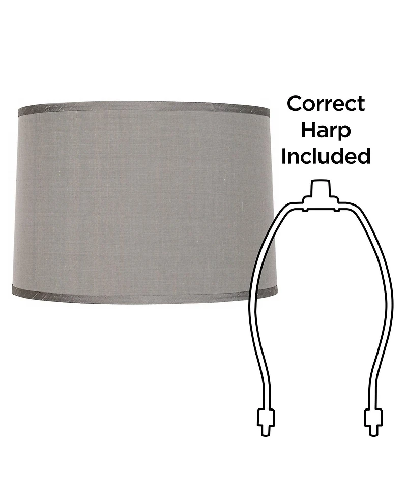 Springcrest Set of 2 Drum Lamp Shades Medium Spider with Replacement Harp and Finial Fitting