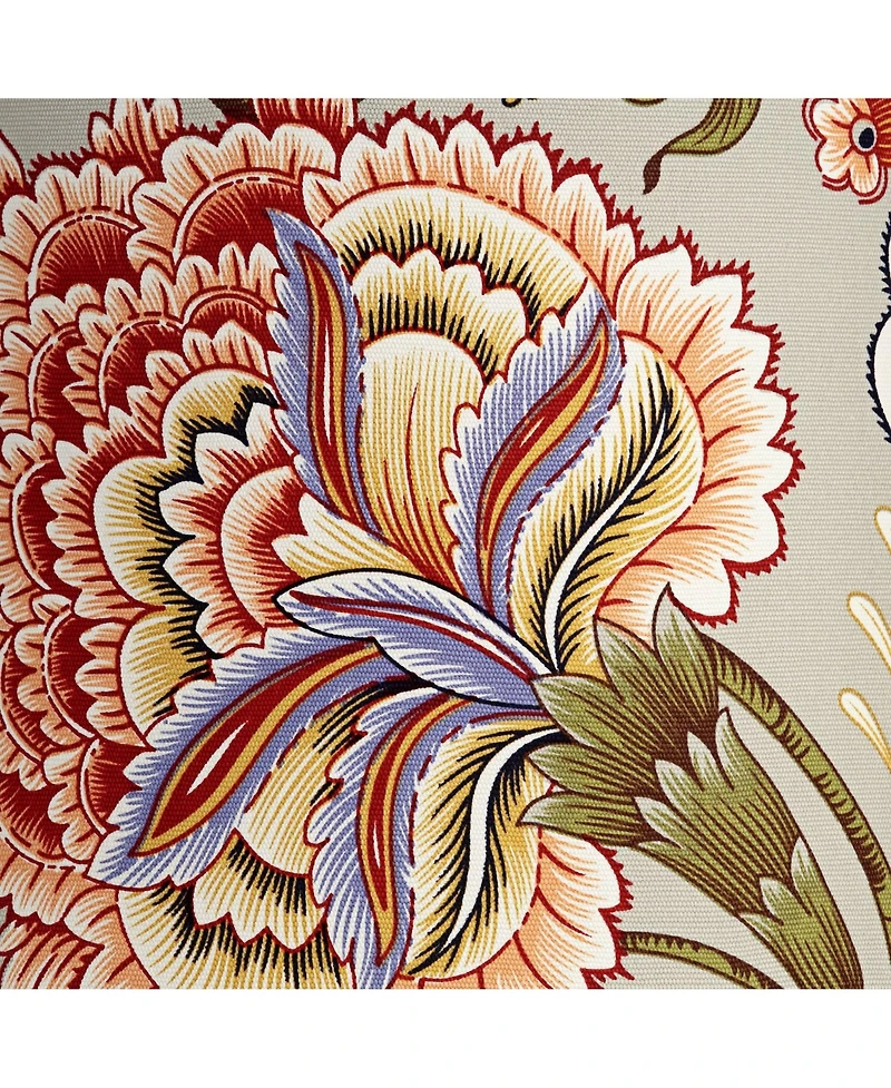 Springcrest Set of 2 Drum Print Lamp Shades Sage Green Medium 14" Top x 16" Bottom x 11.5" High Spider Harp and Finial Fitting