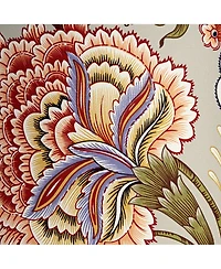 Springcrest Set of 2 Drum Print Lamp Shades Sage Green Medium 14" Top x 16" Bottom x 11.5" High Spider Harp and Finial Fitting