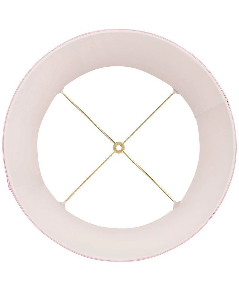 Springcrest 14" Top x 17" Bottom x 11" High x 11" Slant Lamp Shade Replacement Large Bright Empire Pleated Spider Harp Finial