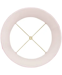 Springcrest 14" Top x 17" Bottom x 11" High x 11" Slant Lamp Shade Replacement Large Bright Empire Pleated Spider Harp Finial