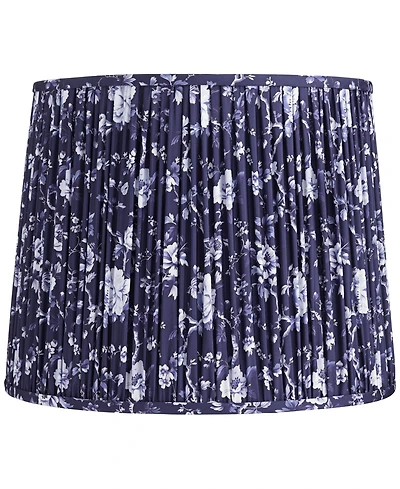 Springcrest Sally 13" Top x 15" Bottom x 12" High x 12" Slant Print Lamp Shade Replacement Pleated Floral Spider Harp