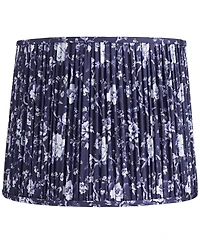 Springcrest Sally 13" Top x 15" Bottom x 12" High x 12" Slant Print Lamp Shade Replacement Pleated Floral Spider Harp