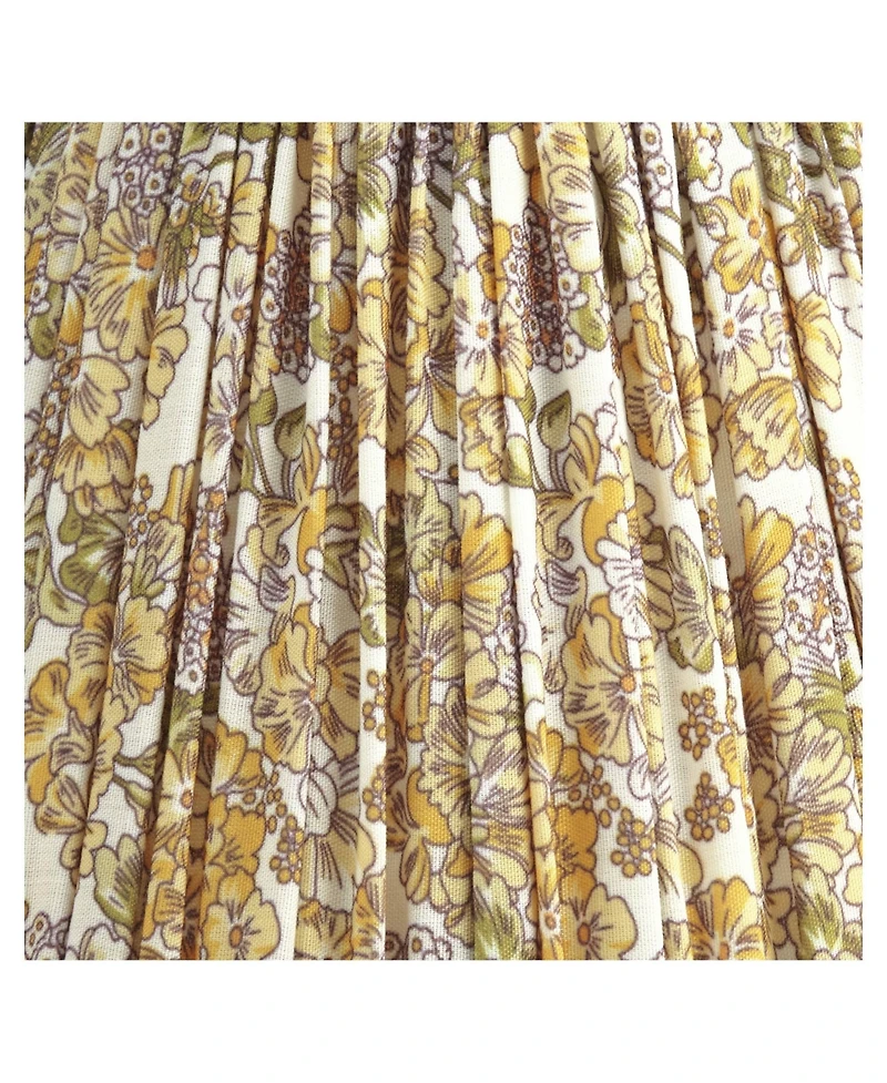 Springcrest 3 1/2" Top x " Bottom x 5" High x 5" Slant Print Lamp Shade Replacement Set of Pleated Clip On Candelabra