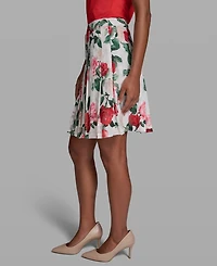 Karl Lagerfeld Paris Women's Printed Pleat Skirt