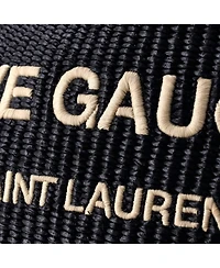 Pre-Owned Saint Laurent Small Rive Gauche Shopper Tote Raffia with Canvas