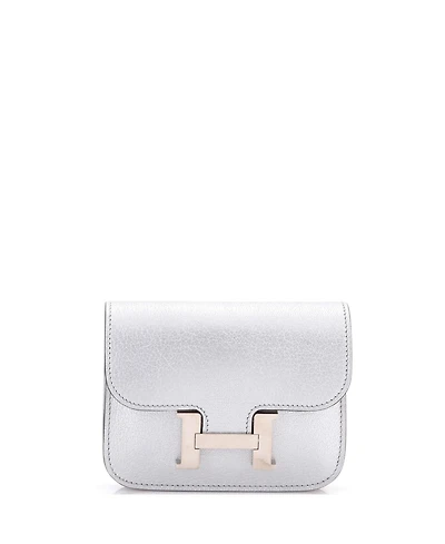 Pre-Owned Hermes Constance Slim Wallet Chevre Chamkilight