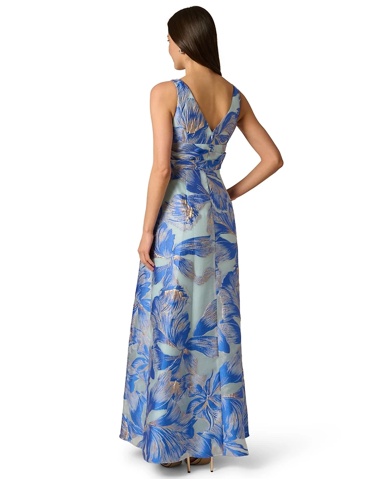 Adrianna Papell Women's Square Neck Floral Dress