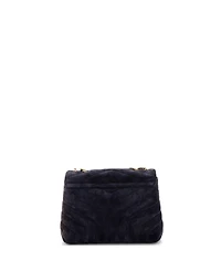 Pre-Owned Saint Laurent Small Loulou Shoulder Bag Matelasse Chevron Suede