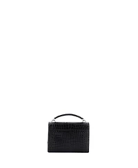 Pre-Owned Saint Laurent Sunset Top Handle Chain Wallet Embossed Leather