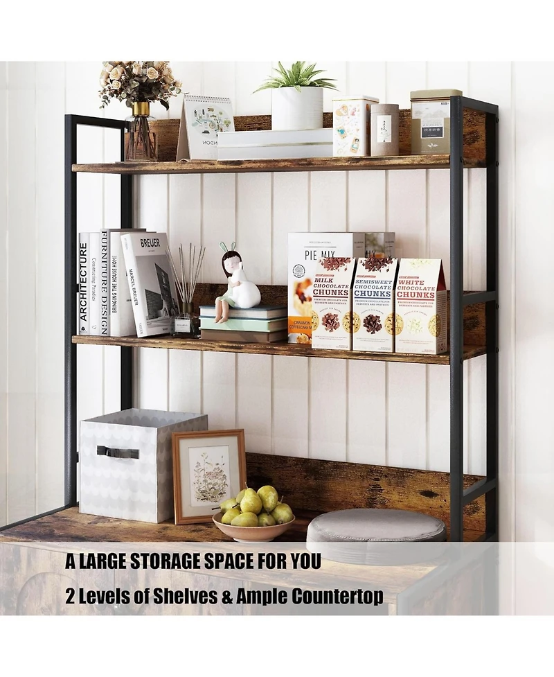 gaomon Hidden Cat Litter Box Enclosure Cabinet with Storage Shelves,52'' with Shelves and Doors, Mark Pad,for Living Room Apartments.
