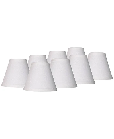 Springcrest Set of 8 Hardback Empire Chandelier Lamp Shades Candelabra Clip-On Fitting