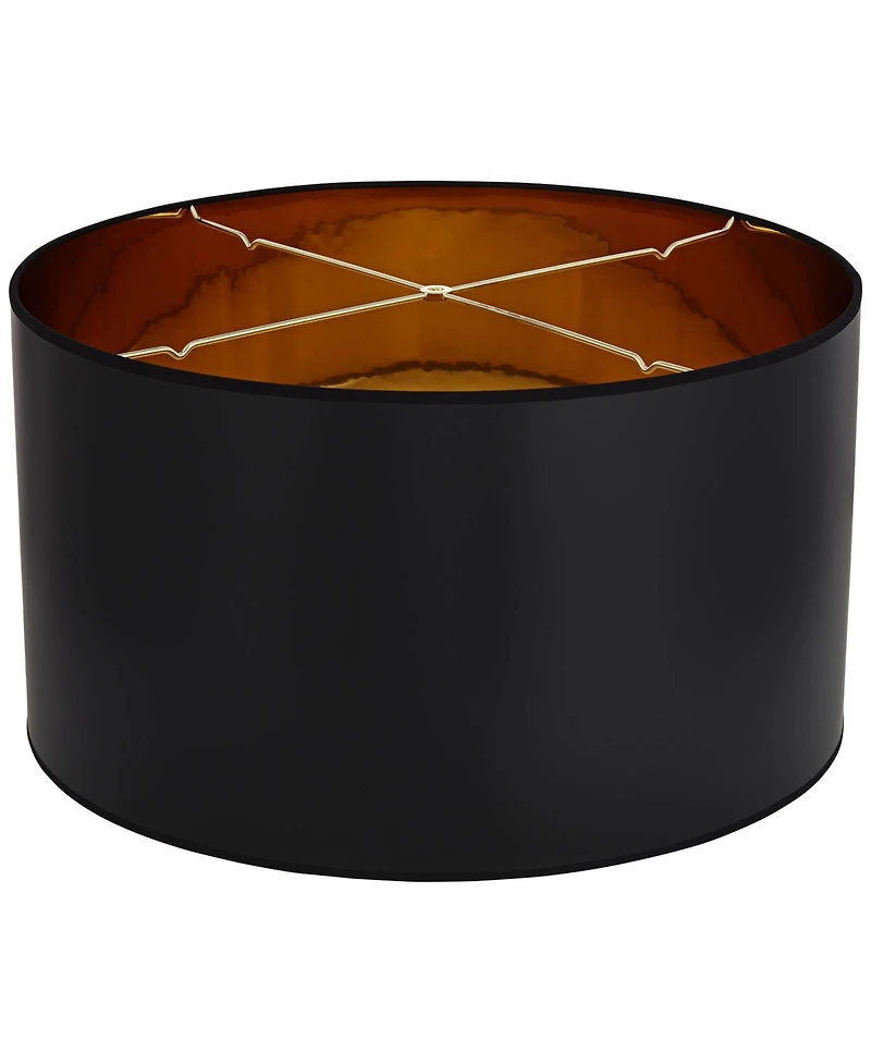 Springcrest McKay 25" Top x 25" Bottom x 14" High Lamp Shade Replacement Extra Large Drum Hardback Spider Harp Finial