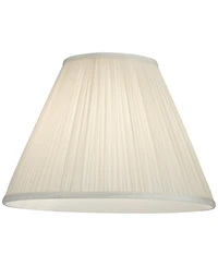 Springcrest Set of 2 Pleated Empire Lamp Shades Medium 7" Top x 16" Bottom x 11.25" High Spider with Harp and Finial Fitting