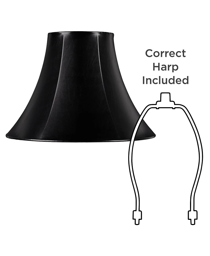 Springcrest Set of 2 Bell Lamp Shades High Spider Replacement Harp and Finial Fitting