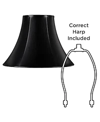 Springcrest Set of 2 Bell Lamp Shades High Spider Replacement Harp and Finial Fitting