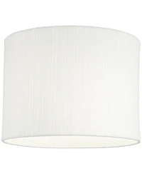 Springcrest Set of 2 Drum Lamp Shades Weave Medium 15" Top x 15" Bottom x 11" High Spider Replacement Harp Finial Fitting