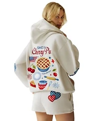 The Happy Camp3r Juniors Cherry Pie Hooded Sweatshirt Short Set