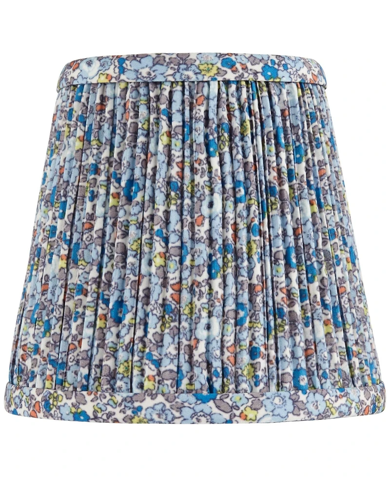 Springcrest 4 Inch Top 6 Inch Bottom 5 1 2 High Print Lamp Shade Replacement Floral Leaf Shirred Pleated Clip On Candelabra