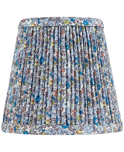 Springcrest 4 Inch Top 6 Inch Bottom 5 1 2 High Print Lamp Shade Replacement Floral Leaf Shirred Pleated Clip On Candelabra