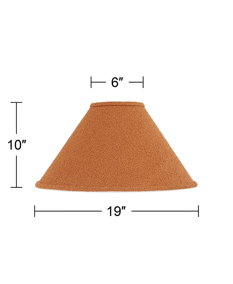 Springcrest Lamp Shade Replacement Tapered Boucle Woven Fabric Spider Harp Finial