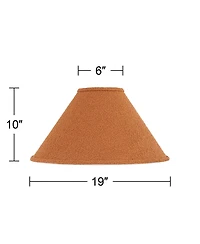 Springcrest Lamp Shade Replacement Tapered Boucle Woven Fabric Spider Harp Finial